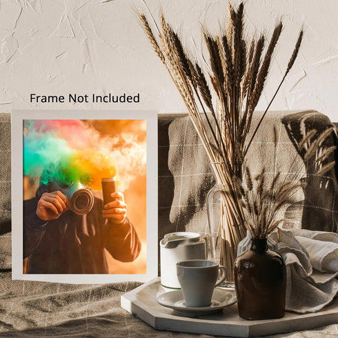 Posterizer-gritty street art-colorful poster-graffiti artist making art -4-Retro Art-Abstract & Modern Art-Gift for Street Art, Mural Fans- unfram...